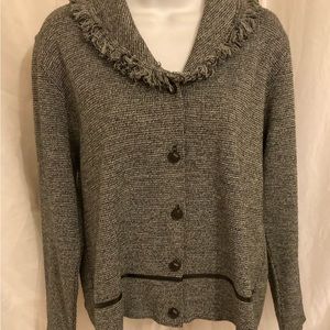 Vintage Crop Jacket w/t Leather trim